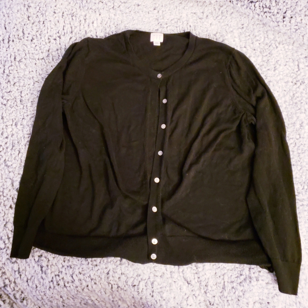 Black Button-up Cardigan sweater